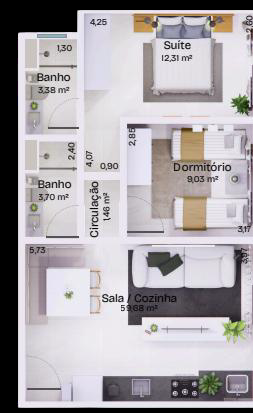 Planta da unidade 106 / 406