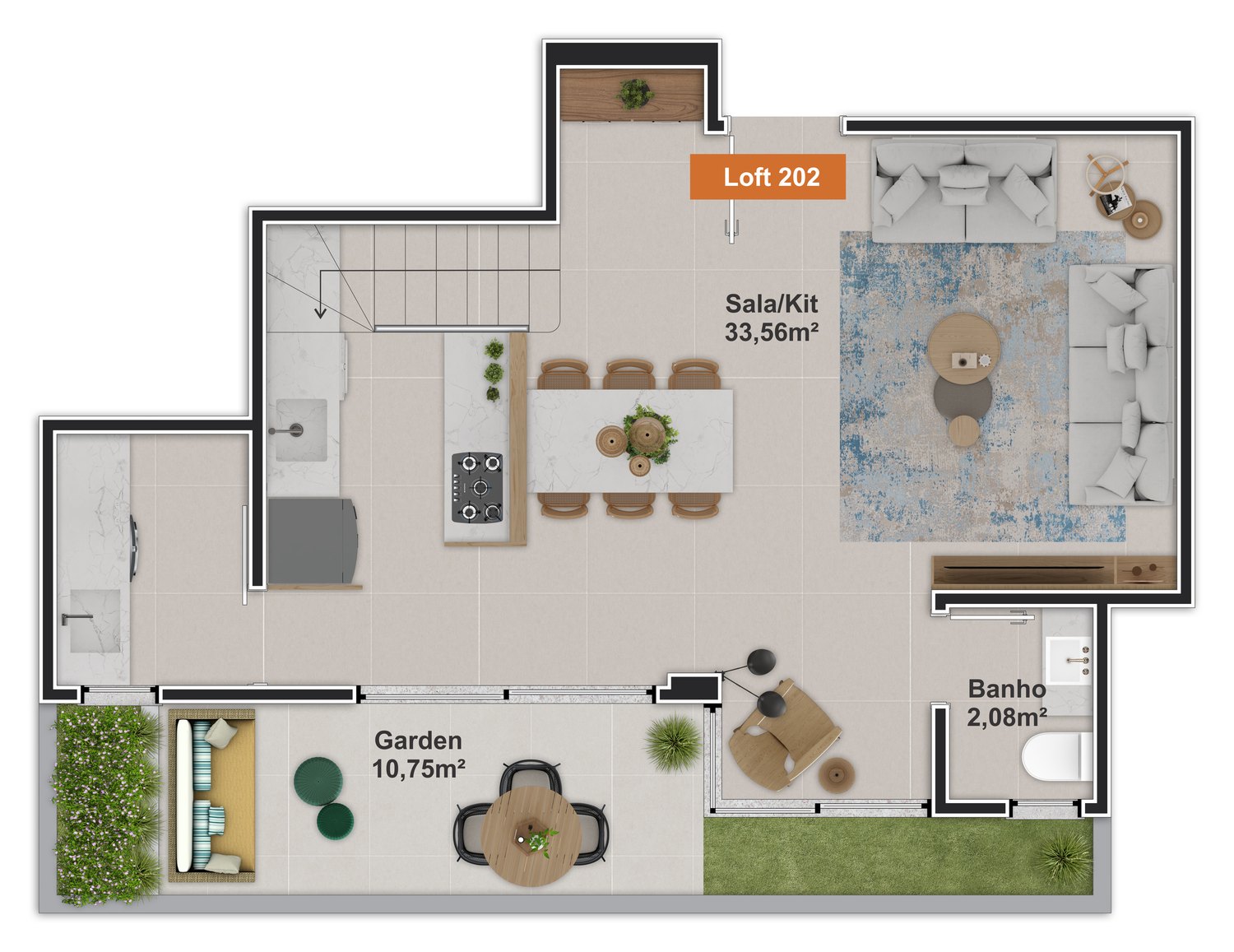 Planta da unidade 202